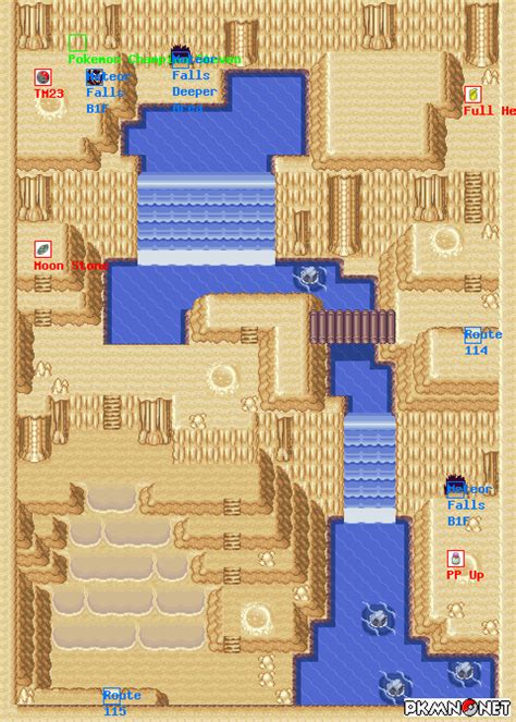 pokemon emerald meteor falls map.